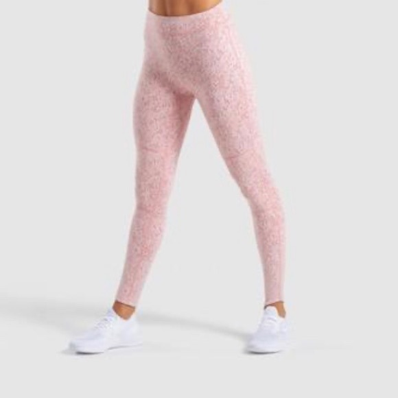 Gymshark Pants - Gymshark fleur texture leggings// brick red